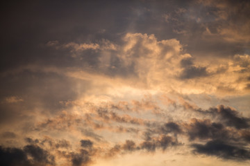 sunset over the city