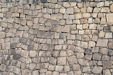 stone wall for wallpaper and background, from Osaka castle stone wall, Japan.
