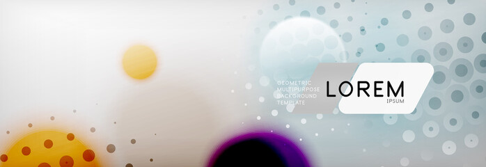 Background abstract - blurred dotted color circle shape, techno bubbles