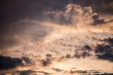 dramatic sky with clouds