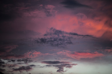 dramatic sky with clouds