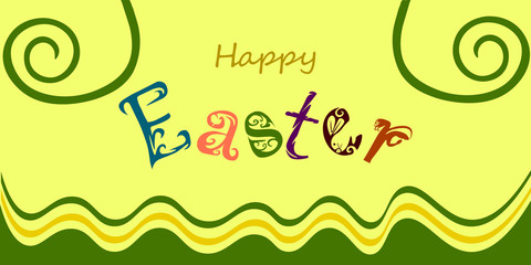 happy easter holiday text