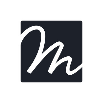 Creative m letter vector logo design. Monogram vector sign. Character logotype symbol. Icon design