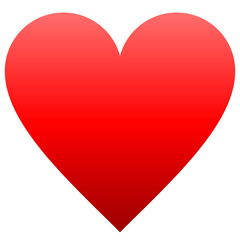 Heart symbol icon - red gradient, isolated - vector