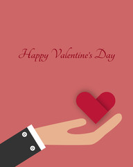 Valentine's Day greeting card with abstract heart