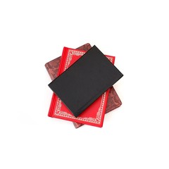 Stacks of books isolated on white background