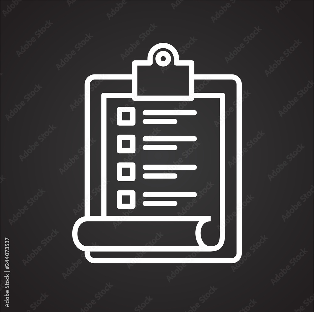 Poster online shopping list icon on white background for graphic and web design, modern simple vector sign.
