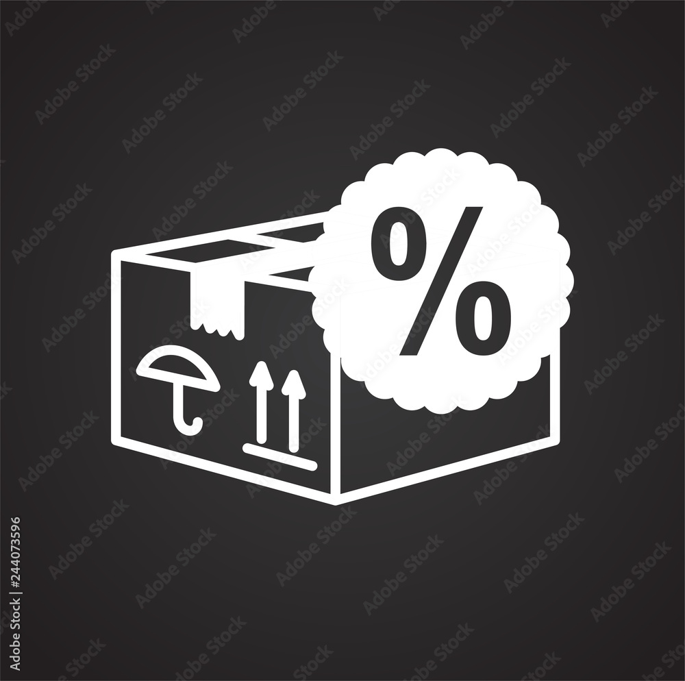 Poster online shopping delivery box icon on white background for graphic and web design, modern simple vect