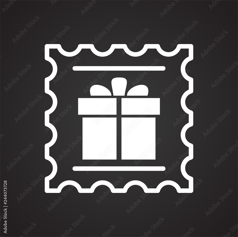 Poster online shopping label icon on white background for graphic and web design, modern simple vector sign