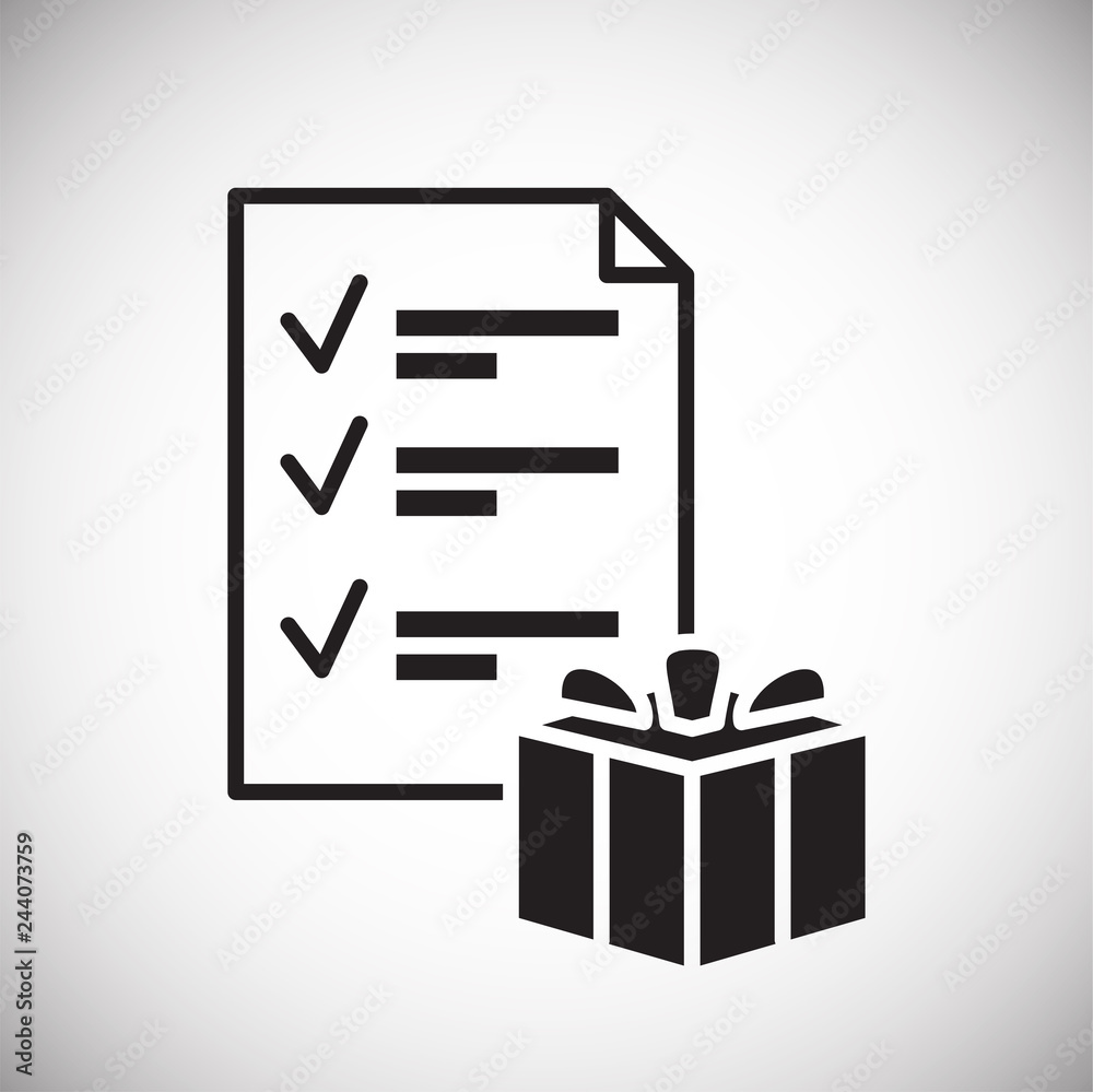 Poster online shopping list icon on white background for graphic and web design, modern simple vector sign.