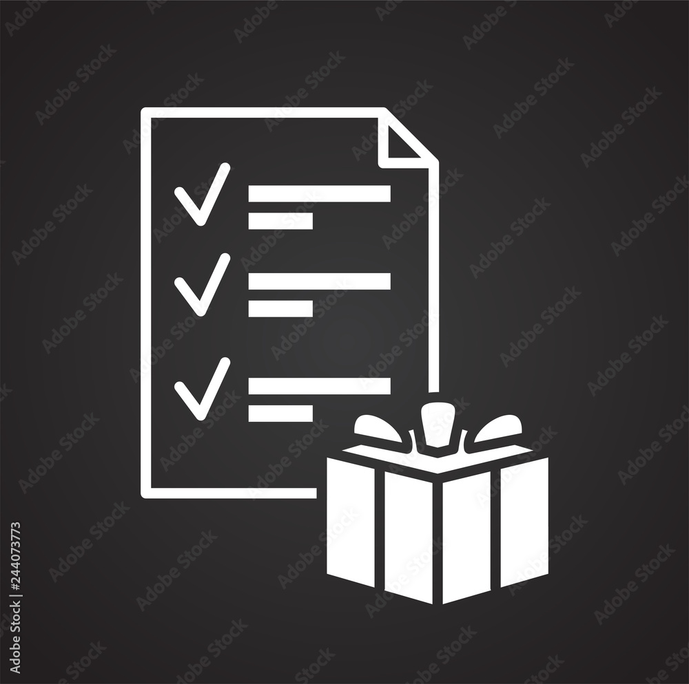 Poster online shopping list icon on white background for graphic and web design, modern simple vector sign.