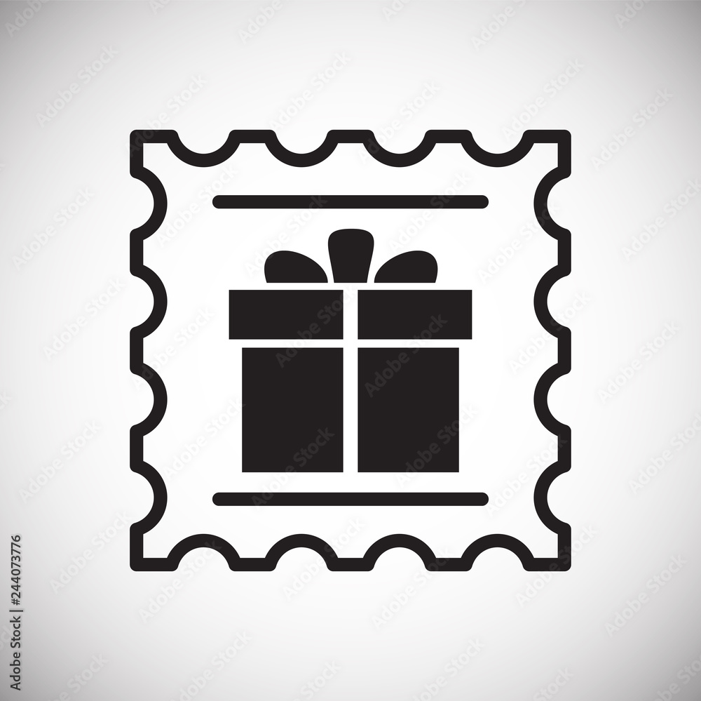 Poster online shopping label icon on white background for graphic and web design, modern simple vector sign