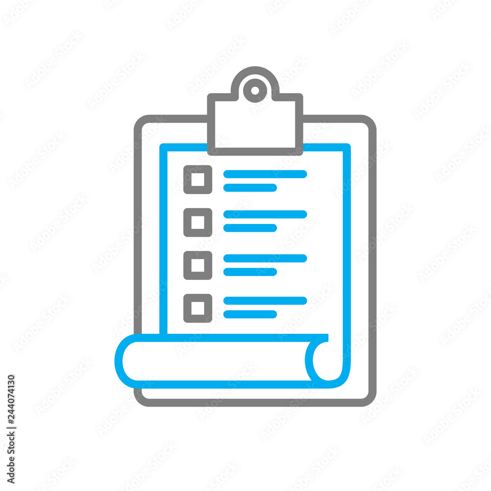 Fototapete Online shopping list icon on white background for graphic and web design, Modern simple vector sign. Internet concept. Trendy symbol for website design web button or mobile app