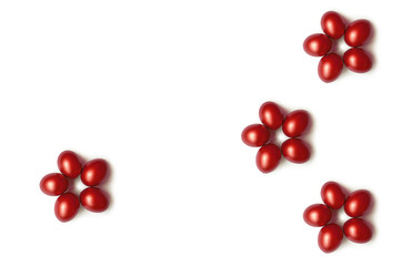 earter red eggs, burgundy eggs, happy easter