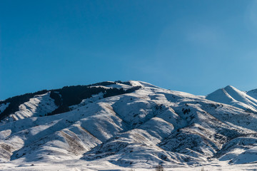 mountains and blue sky