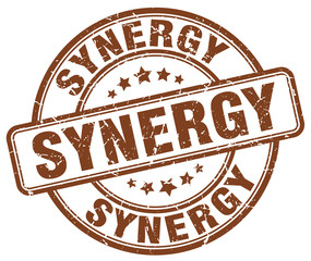 synergy brown grunge stamp