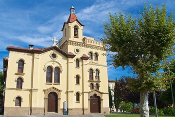 Fototapeta na wymiar San Fermin de Aldapa Church in the Old Town of Pamplona, Spain