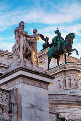Obraz premium Altar of the Fatherland, Altare della Patria, also known as the National Monument to Victor Emmanuel II, Rome Italy