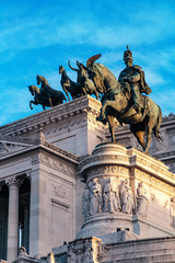 Fototapeta premium Altar of the Fatherland, Altare della Patria, also known as the National Monument to Victor Emmanuel II, Rome Italy