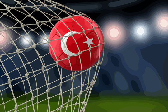 Turkish soccerball in net