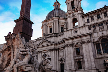 Fototapeta premium Fontana dei Fiumi - Rome, Italy