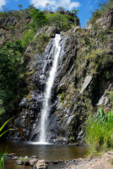 Fototapeta na wymiar Brazilian waterfalls in Minas Gerais river cascades