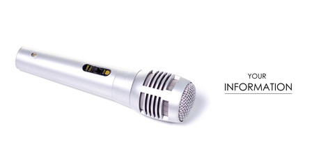 Fototapeta na wymiar Microphone sound pattern on white background isolation