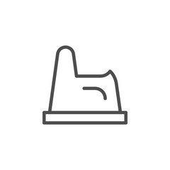 Child potty line icon