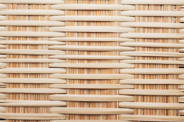 Background of a rustic basket weave made from wood.