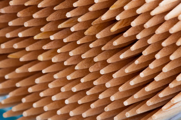 Wooden Toothpicks Close Up Background for backgrounds or textures