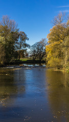 Smartphone HD wallpaper of beautiful autumn view at the Vils near Walchsing - Bavaria - Germany