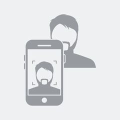 Smartphone photo of bearded man