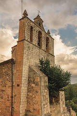 Fototapeta premium Church of Santa María in El Negredo in the region of Riaza, province of Segovia (Spain)