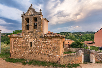 Fototapeta na wymiar Hermitage of San Benito in El Negredo in the region of Riaza, province of Segovia (Spain)