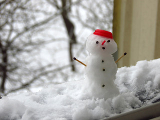 snowman in snow