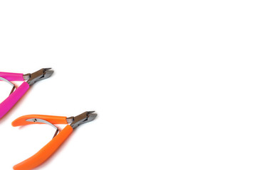 nail clippers on white background