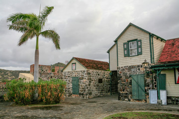 Fort Orange on the island Sint Eusatius in the Caribbean