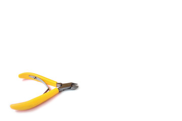 nail clippers on white background