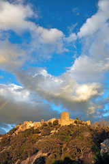 Medieval castle of Castellar de la Frontera (Old Castellar), Natural Park of Alcornocales, villages of Cadiz, Spain