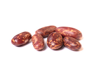 Pinto beans isolated on white background close-up