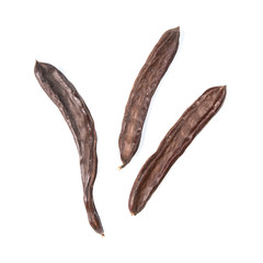 The carob pods isolated on white - 244090358
