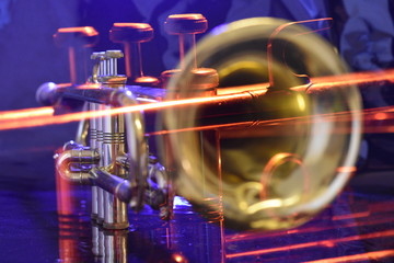 trumpet on the stage