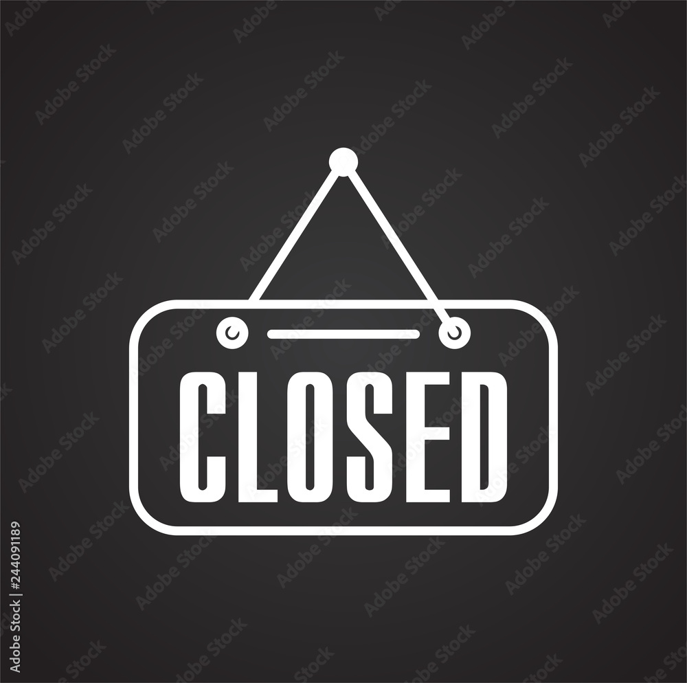 Poster online shopping closet tab icon on black background for graphic and web design, modern simple vector