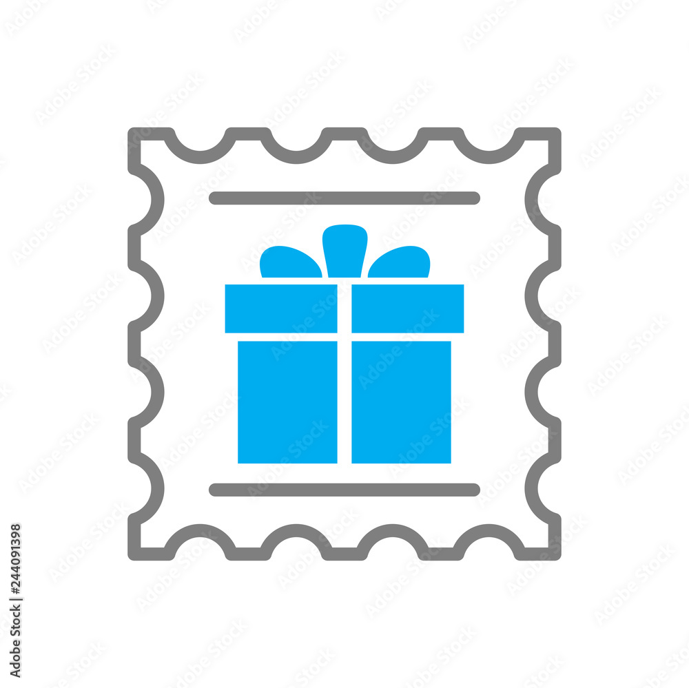 Poster online shopping label icon on white background for graphic and web design, modern simple vector sign