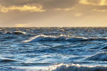 Stormy Baltic sea, Liepaja, Latvia.