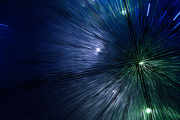 Obraz premium Abstract background. Closeup of decorative light garlands.