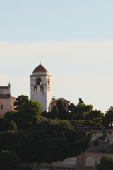 Fototapeta na wymiar Bell tower Saint Kiriak Cathedral. Ancona, Italy