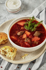 beet and meat soup