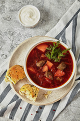 beet and meat soup
