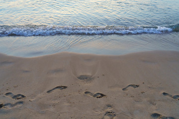 footprints in sand